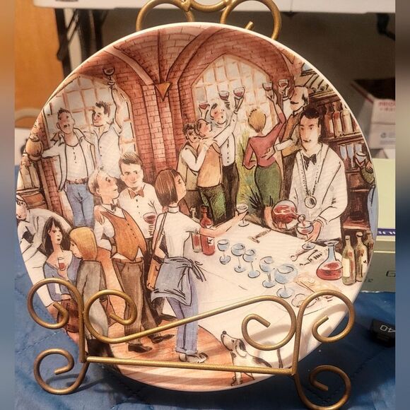 Brunelli Other - Vintage collector plate from the "Market Scenes" collection by Brunelli